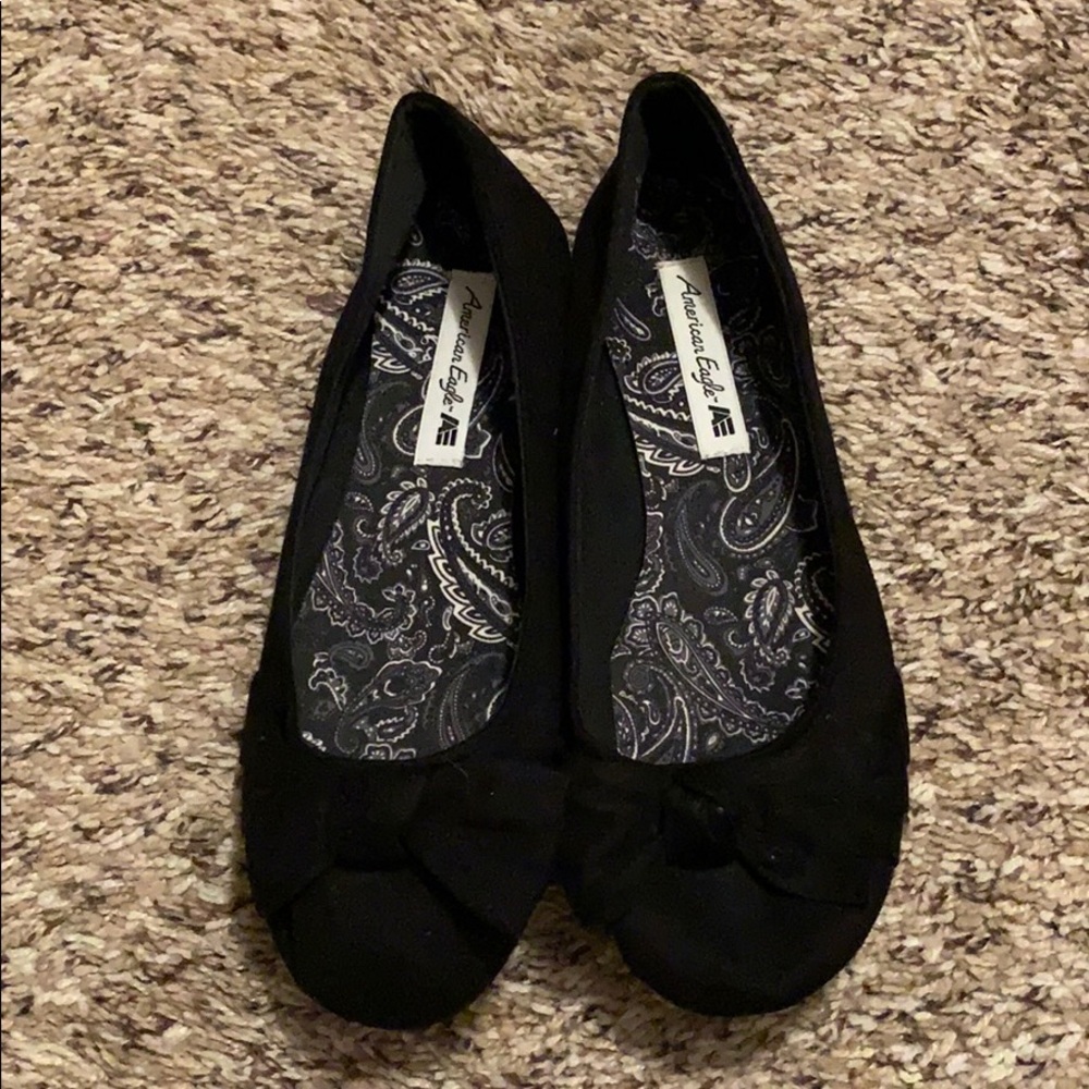 American eagle black ballet flats new